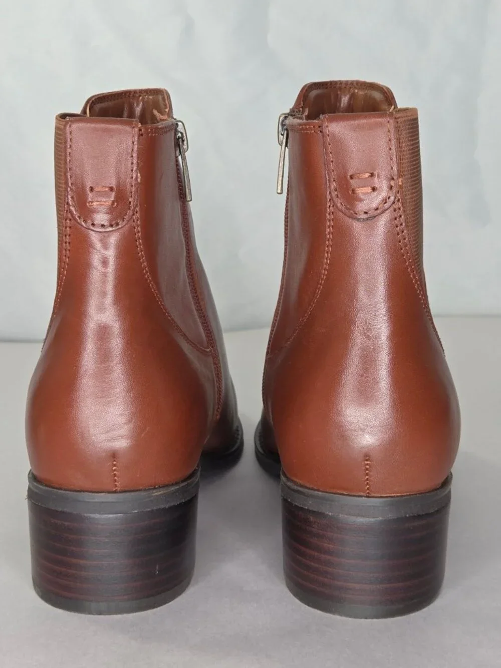 Rockport Piper Dress Booties (Dark Natural Leather) - Size 9.5 W